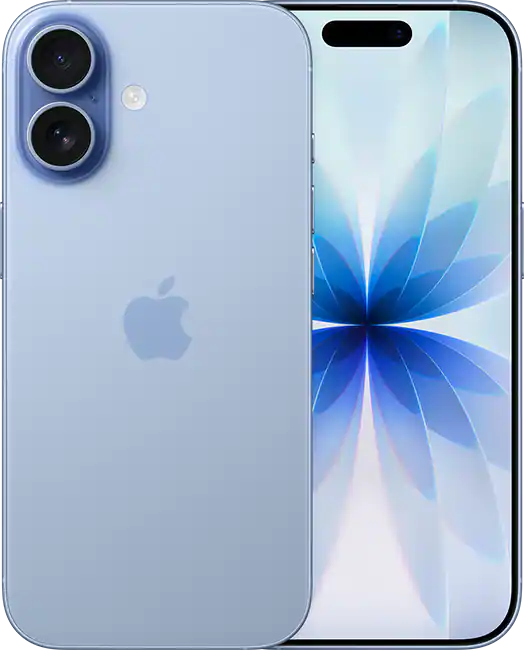 Blue iPhone shown for illustration; eligible models vary