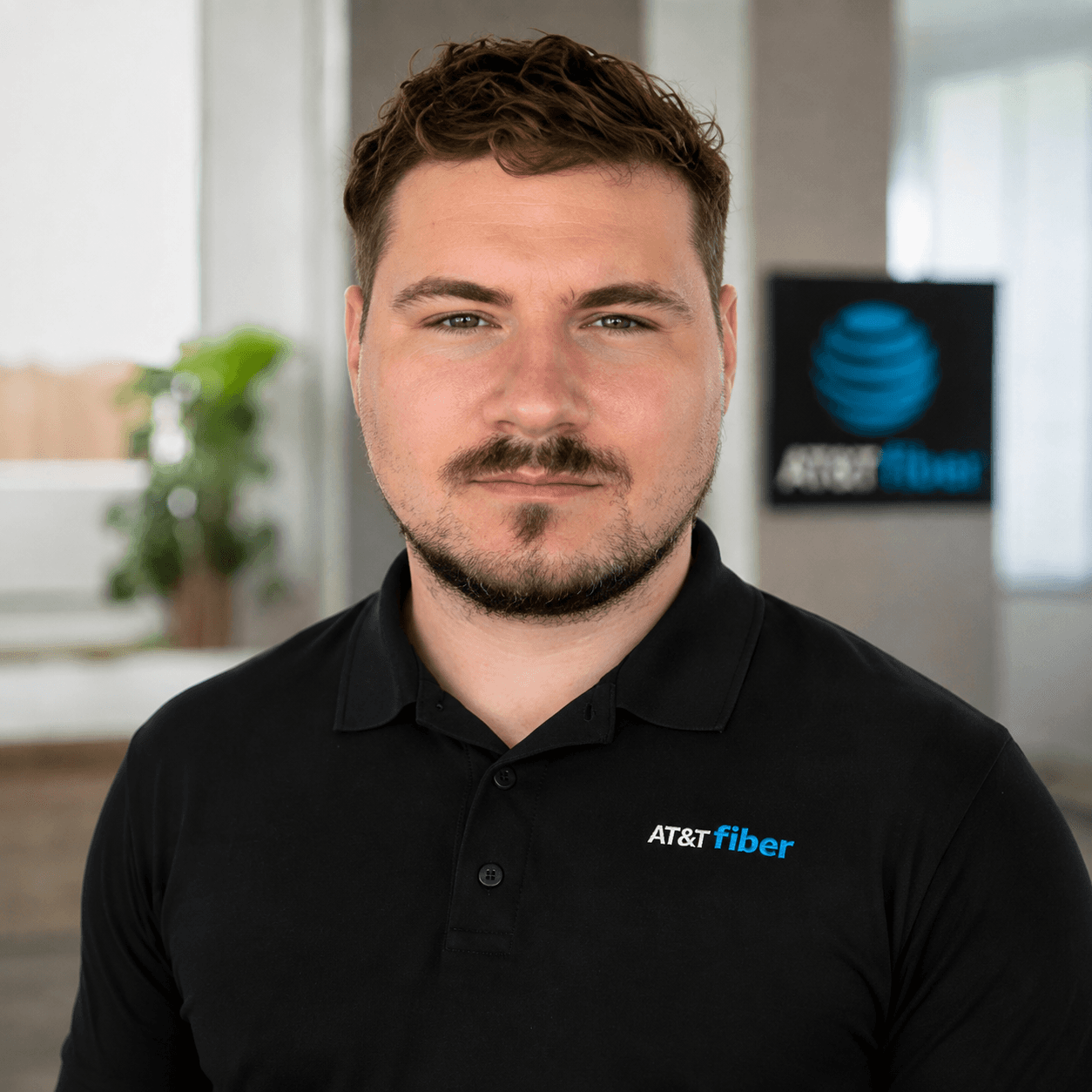 Kevin in his AT&T Fiber polo